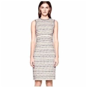 Tory Burch Tweed Sheath Dress Nicole Sleeveless Size 8 M Knee Length 6149 EUC